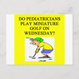 paediatrician doctor physician joke postcard
