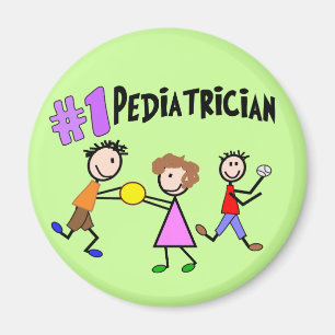 Paediatrician Gifts "# 1" Stick People Design Magnet