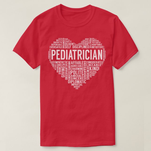 Paediatrician Heart T-Shirt (Design Front)