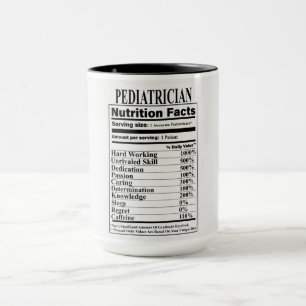 Paediatrician Nutrition Facts Mug