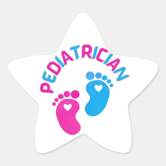 Paediatrician, paediatrician doctor, child doctor, star sticker (Front)