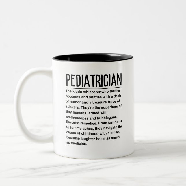 Paediatrician  Two-Tone coffee mug (Left)