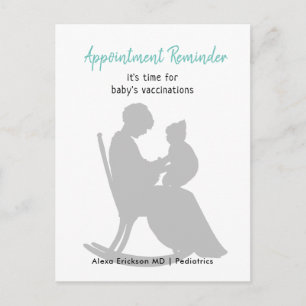 Paediatrics Appointment Mother Rocking Chair Baby Postcard