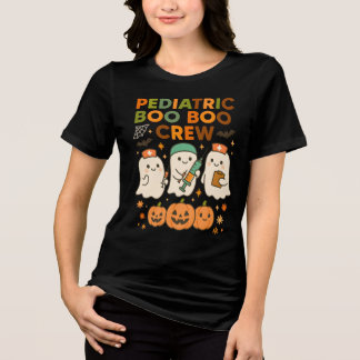 Paediatrics Boo Boo Crew Ghosts Halloween Tri-Blend Shirt