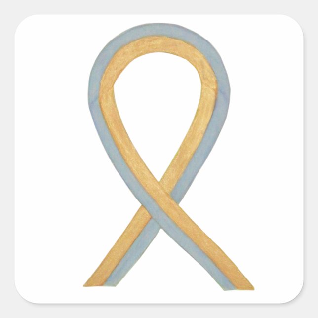 Paediatrics Brain Cancer Awareness Ribbon Stickers (Front)