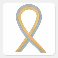 Paediatrics Brain Cancer Awareness Ribbon Stickers