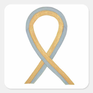 Paediatrics Brain Cancer Awareness Ribbon Stickers