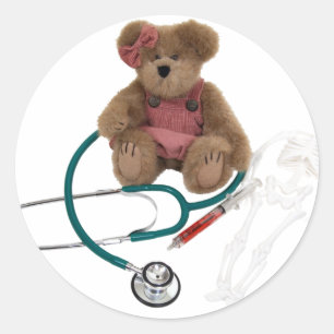 Paediatrics care classic round sticker