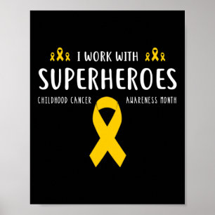 Paediatrics Childhood Cancer Awareness Nurse Gifts Poster
