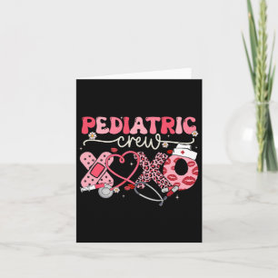 Paediatrics Crew Nurse Valentine Leopard Crew Peds Card