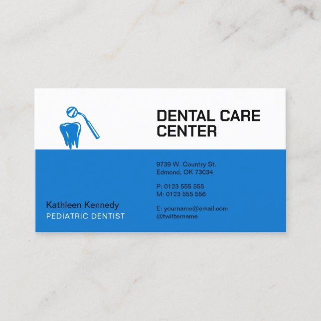 Paediatrics Dentist | Dental Practice Appointment Card (Front)
