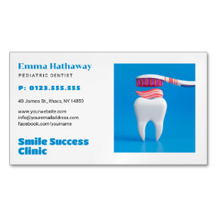 Paediatrics Dentist Dental Practice Business Car Magnetic Business Card