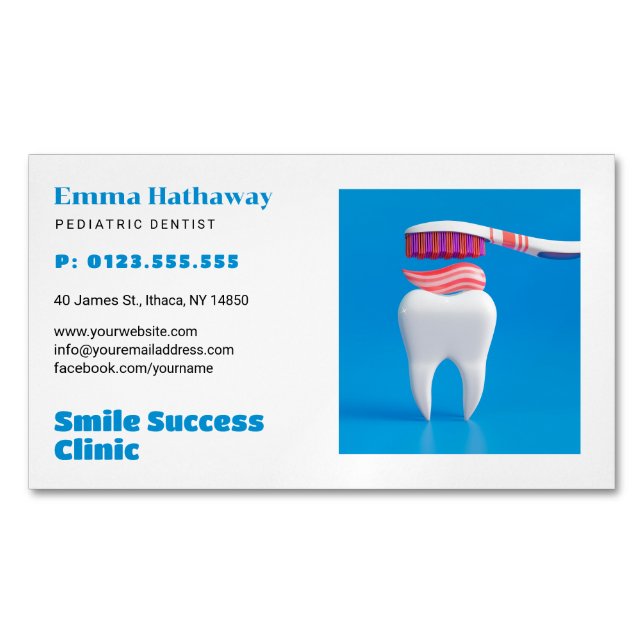 Paediatrics Dentist | Dental Practice Business Car Magnetic Business Card (Front)