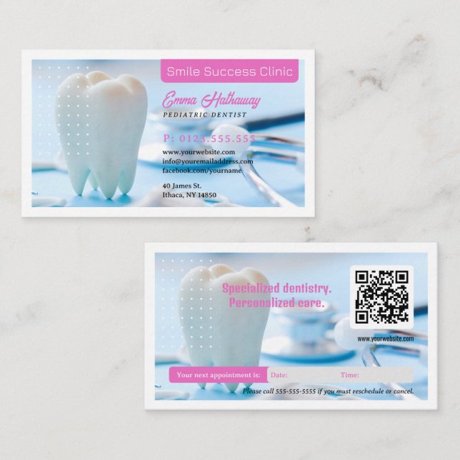 Paediatrics Dentist | Dental Practice Business Card (Front/Back)