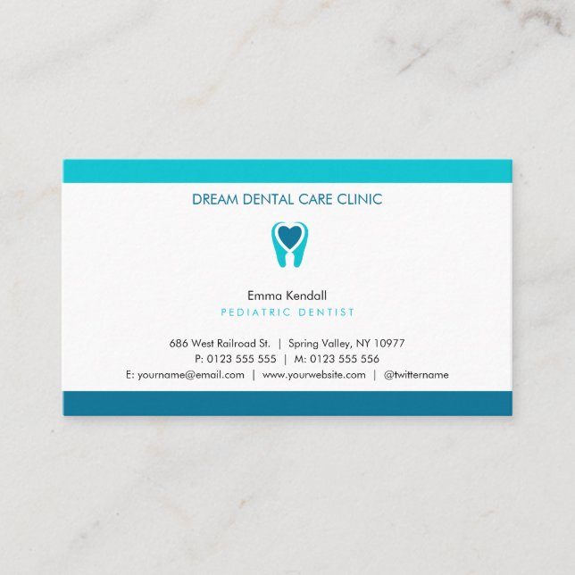 Paediatrics Dentist | Dental Practice Business Card (Front)