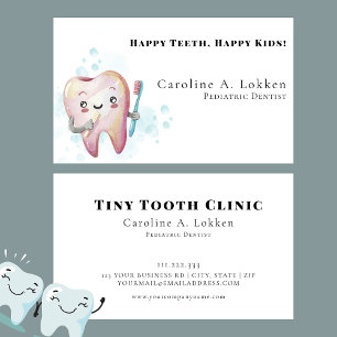 Paediatrics Dentist Dentistry Kids Tooth Doctor Business Card