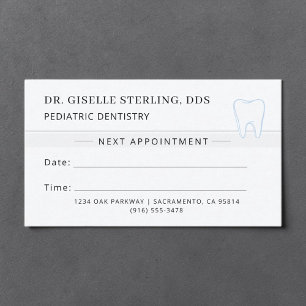 Paediatrics Dentistry Dentist Tooth Appointment Ca Business Card
