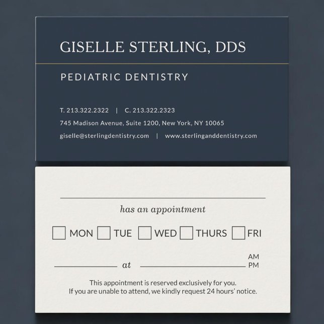 Paediatrics Dentistry Office Appointment Reminder Card (Creator Uploaded)