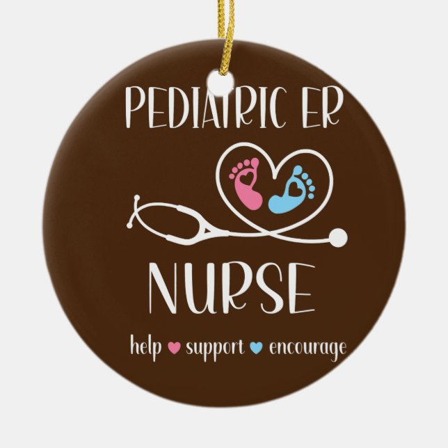 Paediatrics ER Nurse Appreciation Paediatrics Ceramic Tree Decoration (Front)