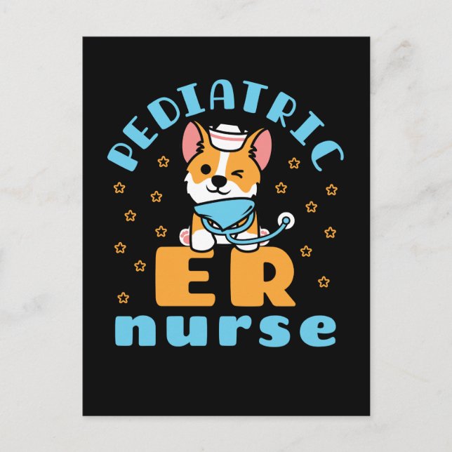 Paediatrics ER Nurse Peds Nursing Postcard (Front)