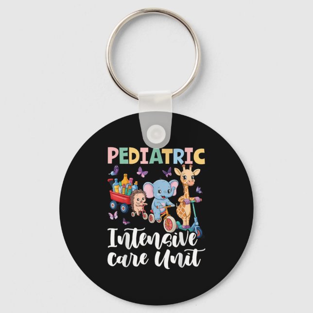 Paediatrics Intensive Care Unit Cute Animals Groov Key Ring (Front)