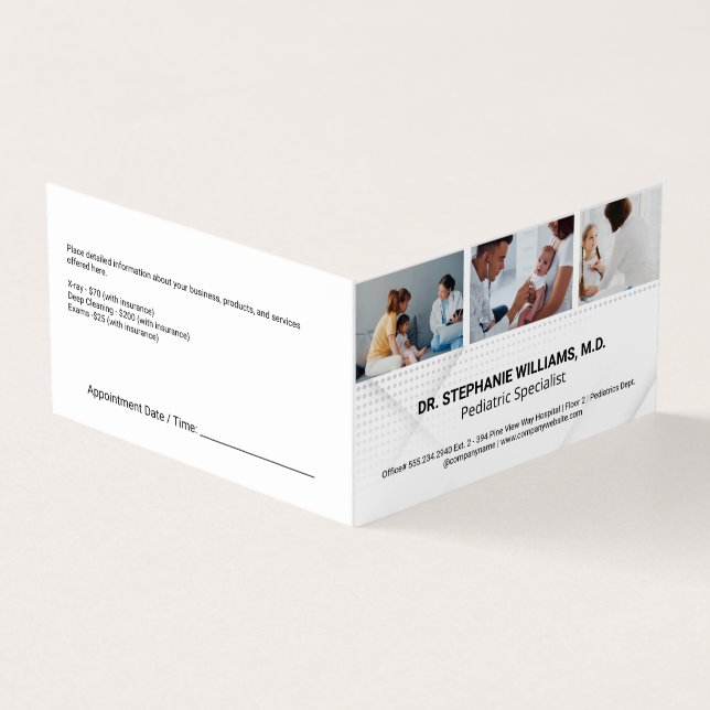 Paediatrics | Medical Health Care Workers Business Card (Outside)