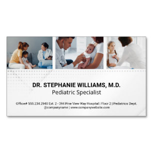 Paediatrics Medical Health Care Workers Magnetic Business Card