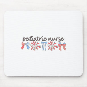 Paediatrics Nurse 4th Of July Peds Nurse Paediatri Mouse Mat