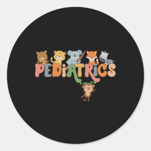 Paediatrics Nurse Animals Peds Nurse Crew School N Classic Round Sticker