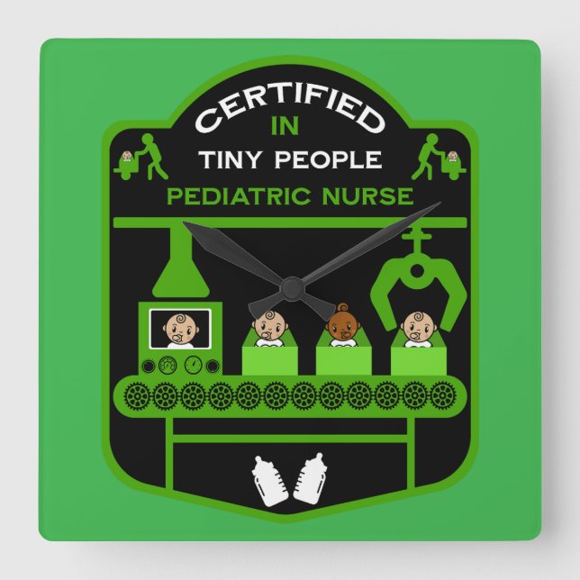 Paediatrics Nurse Appreciation gifts Square Wall Clock (Front)