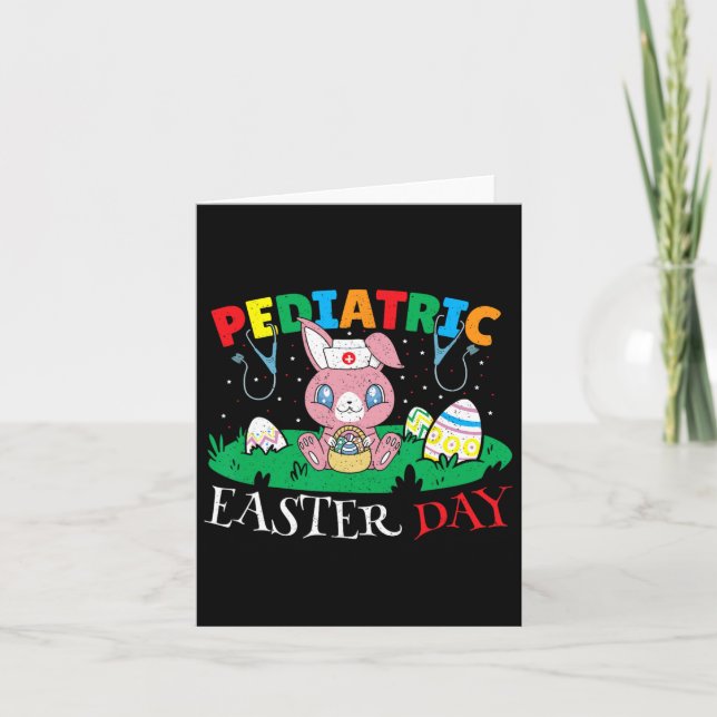 Paediatrics Nurse Bunny Easter Day  Card (Front)