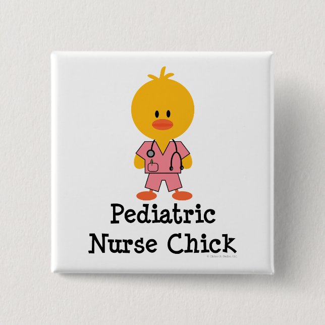Paediatrics Nurse Chick Button (Front)