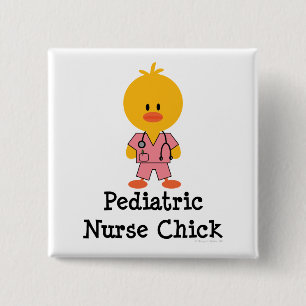 Paediatrics Nurse Chick Button