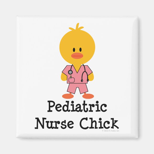 Paediatrics Nurse Chick Magnet (Front)