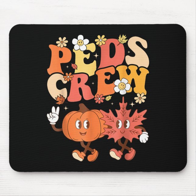 Paediatrics Nurse Crew Thanksgiving Cute Pumpkin P Mouse Mat (Front)