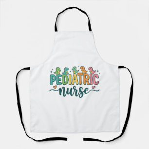 Paediatrics Nurse Dinosaur Vintage Style Shirt Des Apron