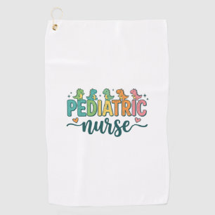 Paediatrics Nurse Dinosaur Vintage Style Shirt Des Golf Towel