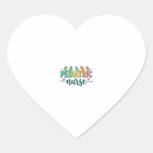 Paediatrics Nurse Dinosaur Vintage Style Shirt Des Heart Sticker