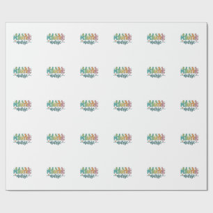 Paediatrics Nurse Dinosaur Vintage Style Shirt Des Wrapping Paper