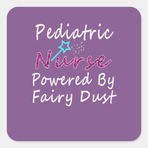 Paediatrics Nurse fairy 2 Square Sticker