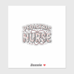 Paediatrics Nurse Floral Vintage Engraving Design_