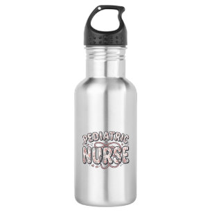 Paediatrics Nurse Floral Vintage Engraving Design_ 532 Ml Water Bottle