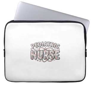 Paediatrics Nurse Floral Vintage Engraving Design_ Laptop Sleeve