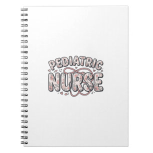 Paediatrics Nurse Floral Vintage Engraving Design_ Notebook