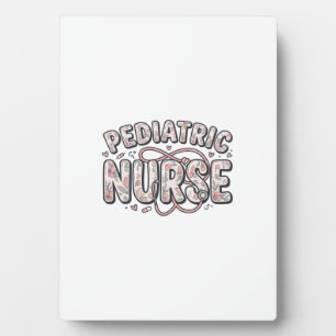 Paediatrics Nurse Floral Vintage Engraving Design_ Plaque
