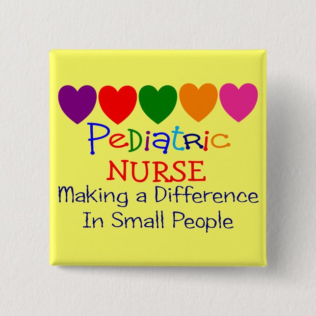 Paediatrics Nurse Gifts 15 Cm Square Badge (Front)