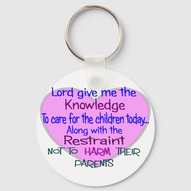 Paediatrics Nurse Gifts--Hilarious sayings Key Ring (Front)