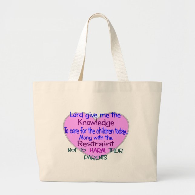 Paediatrics Nurse Gifts--Hilarious sayings Large Tote Bag (Front)