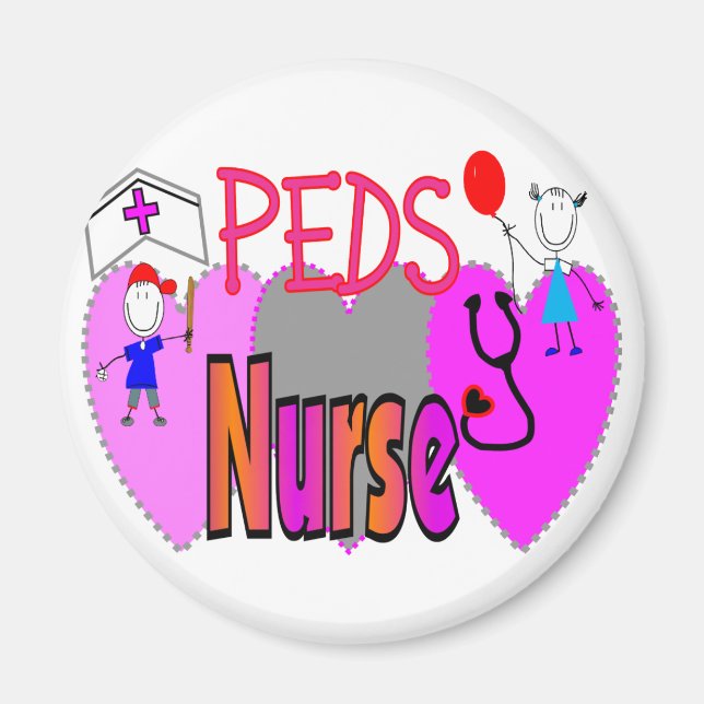 Paediatrics Nurse Gifts, Unique Fun Designs Magnet (Front)