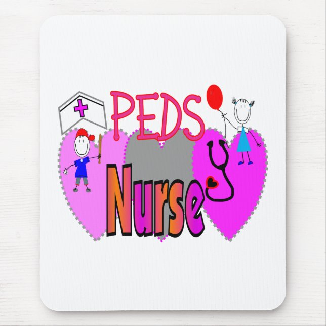 Paediatrics Nurse Gifts, Unique Fun Designs Mouse Mat (Front)